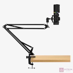   Streamplify MIC RGB Mount karioid kondenzátoros usb mikrofon - Fekete