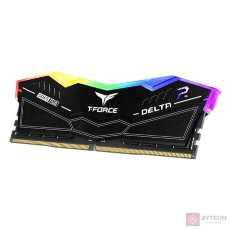 TeamGroup T-Force Delta 32GB (2x16GB) DDR5 6400Mhz CL40-40-40-84 RGB memóriamodul kit - Fekete