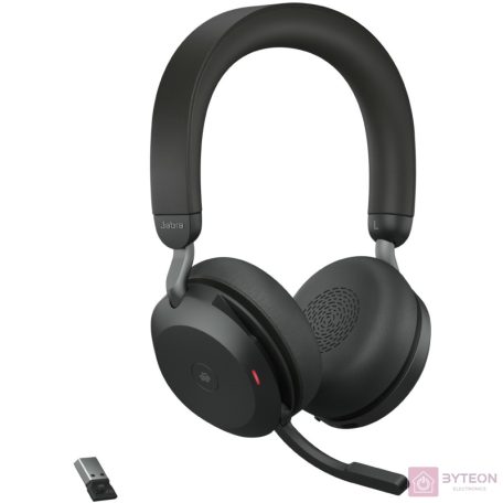Jabra Evolve2 75 Headset Vezeték nélküli Fejpánt Iroda/telefonos ügyfélközpont Bluetooth Fekete