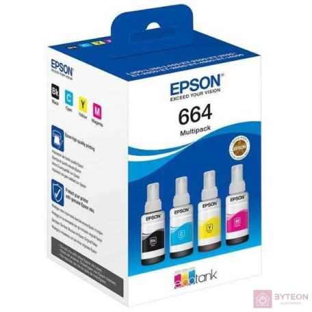 Epson C13T66464A tintapatron 4 dB Kompatibilis Fekete, Cián, Magenta, Sárga