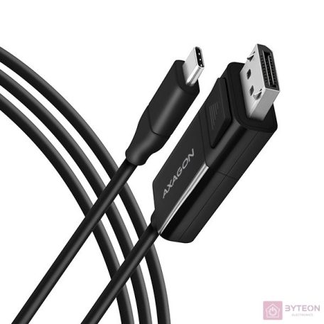 Axagon RVC-DPC video átalakító kábel 1,8 M USB C-típus DisplayPort Fekete