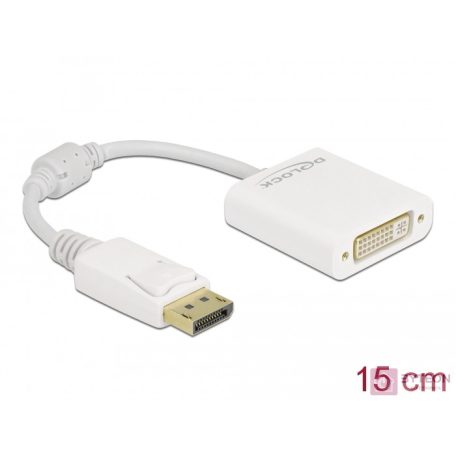 DeLOCK 61010 video átalakító kábel 0,15 M DisplayPort DVI-D Fehér