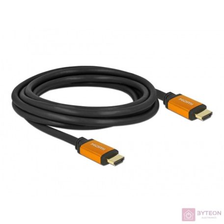 DeLOCK 86987 HDMI kábel 3 M HDMI A-típus (Standard) Fekete, Narancssárga