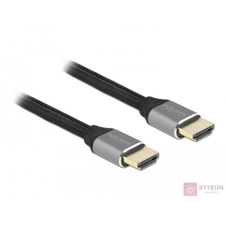 DeLOCK 83996 HDMI kábel 2 M HDMI A-típus (Standard) Fekete, Szürke