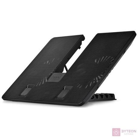 DeepCool U PAL notebook hűtőpad 39,6 cm (15.6") 1000 RPM Fekete