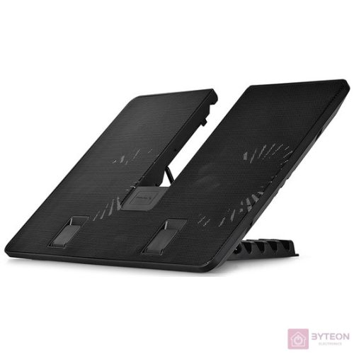 DeepCool U PAL notebook hűtőpad 39,6 cm (15.6") 1000 RPM Fekete