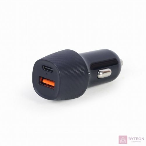 Gembird TA-U2QC3-CAR-02 mobiltelefon töltő Fekete Automatikus