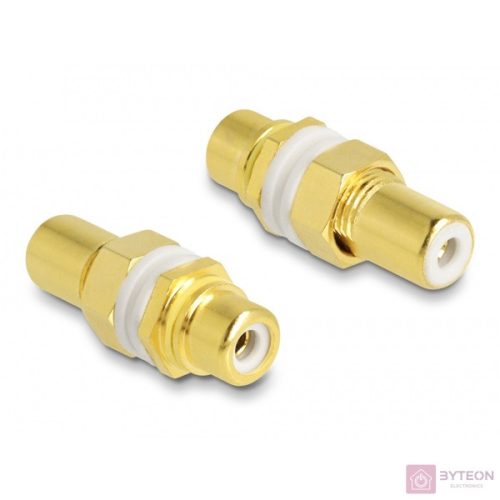 DeLOCK 64141 vezeték csatlakozó 2 x RCA Arany, Fehér