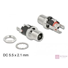   DeLOCK 90056 vezeték csatlakozó DC 5.5 x 2.1 x 12 mm M8*P0.75 Króm