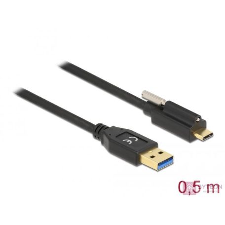 DeLOCK 84025 USB kábel 0,5 M USB 3.2 Gen 2 (3.1 Gen 2) USB 3.2 Gen 2 type-A USB C Fekete