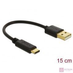 DeLOCK 85354 USB kábel 0,15 M USB A USB C Fekete