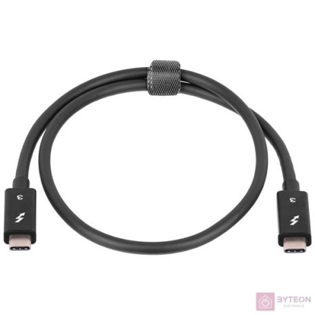 Akyga AK-USB-33 USB kábel 0,5 M Thunderbolt 3 USB C Fekete