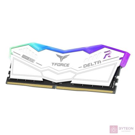 TeamGroup T-Force Delta 32GB (2x16GB) DDR5 6400Mhz CL40-40-40-84 RGB memóriamodul kit - Fehér