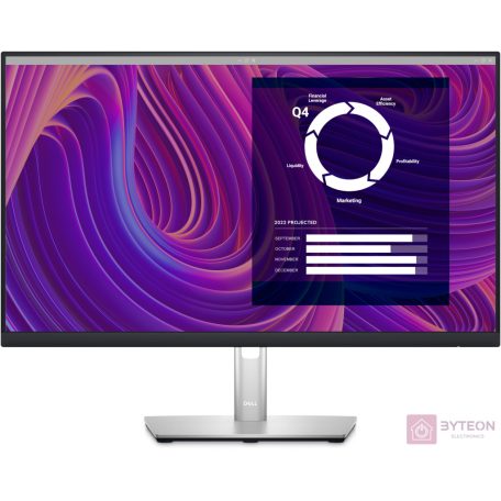 DELL P Series P2423D 60,5 cm (23.8") 2560 x 1440 pixelek Quad HD LCD Fekete, Ezüst