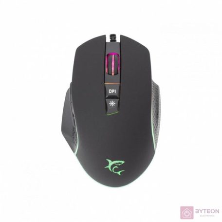 White Shark GARETH Black egér Kétkezes USB A típus Optikai 6400 DPI