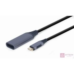   Gembird A-USB3C-DPF-01 video átalakító kábel 0,15 M USB C-típus DisplayPort Fekete, Szürke