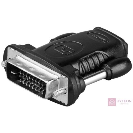 Goobay A 333 (HDMI 19pin F/DVI-D 24+1pin M) Fekete