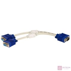   Akyga AK ad 20 VGA cavo adattatore Y maschio 2 X femmina, Blu VGAx2 Fehér