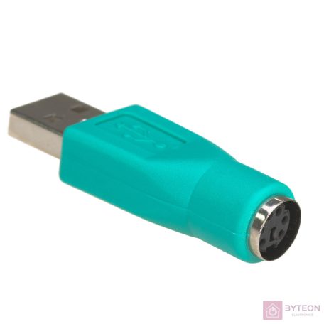 Akyga AK-AD-14 csatlakozó átlakító USB 2.0 PS/2 Türkizkék