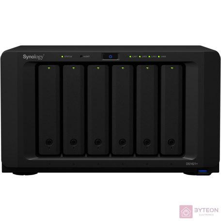 Synology DiskStation DS1621+ tárolószerver NAS Asztali Ethernet/LAN csatlakozás Fekete V1500B