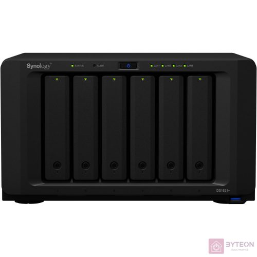Synology DiskStation DS1621+ tárolószerver NAS Asztali Ethernet/LAN csatlakozás Fekete V1500B