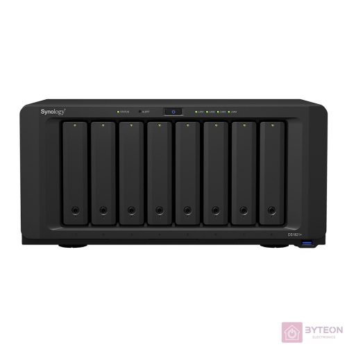 Synology DiskStation DS1821+ tárolószerver NAS Tower Ethernet/LAN csatlakozás Fekete V1500B