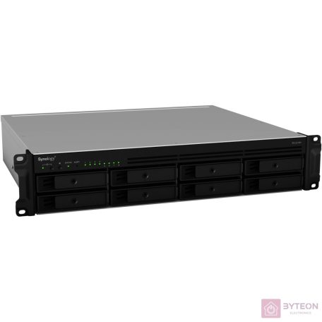 Synology RackStation RS1221RP+ tárolószerver NAS Rack (2U) Ethernet/LAN csatlakozás Fekete V1500B
