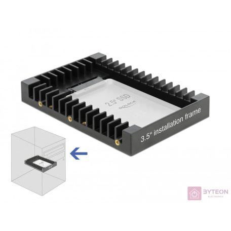 DeLOCK Installation Frame for 2.5? SATA drive 8,89 cm (3.5") Tárolómeghajtó tálca Fekete