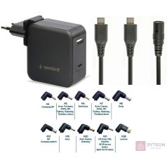 Gembird NPA-PD60-01 mobiltelefon töltő Fekete Beltéri