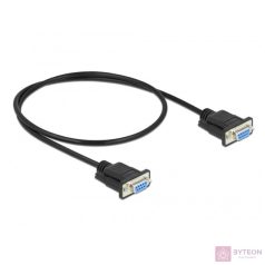 DeLOCK 87308 soros kábel Fekete 0,5 M DB-9
