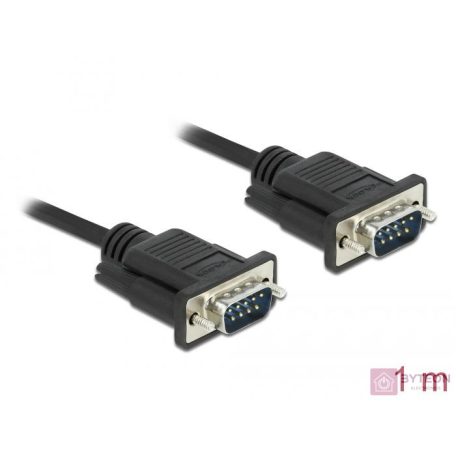 DeLOCK 86573 soros kábel Fekete 1 M RS-232 Sub-D9