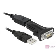 DeLOCK 66286 soros kábel Fekete 0,8 M USB A típus DB-9
