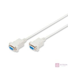 Digitus AK-610100-030-E soros kábel Bézs 3 M DB-9