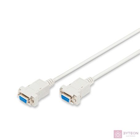 Digitus AK-610100-030-E soros kábel Bézs 3 M DB-9