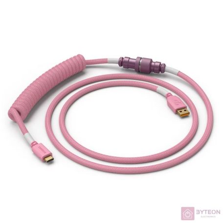Glorious PC Gaming Race Coiled Rózsaszín 1,37 M USB A típus, USB C-típus