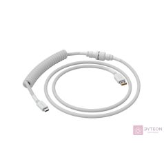   Glorious PC Gaming Race USB 2.0 cable 4.5ft total length 6 coiled section USB-C to USB-A adaptor 5-pin aviator connector Double-braided Fehér 1,37 M USB A típus, USB C-típus