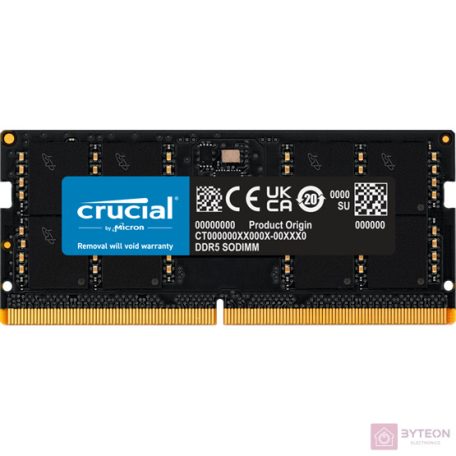 Crucial 32GB DDR5 4800MHz CL40-39-39 - Fekete notebook memória