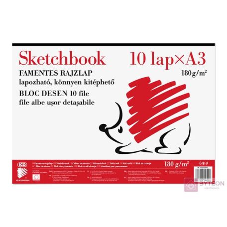 Skiccfüzet ICO Süni A/3 190 gr 20lapos