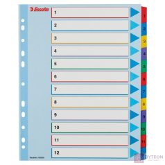   Regiszter ESSELTE A/4 maxi laminált karton újraírható 1-12
