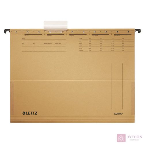 Függőmappa oldalvédelemmel LEITZ Alpha Standard A/4 karton natúr 25 db/doboz