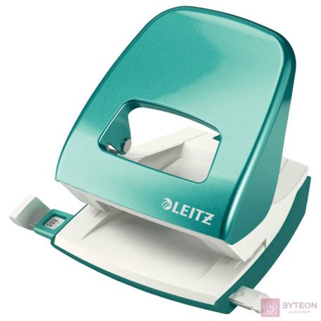 Lyukasztó LEITZ Nexxt Wow 5008 2 lyukú fém 30 lap metál jégkék