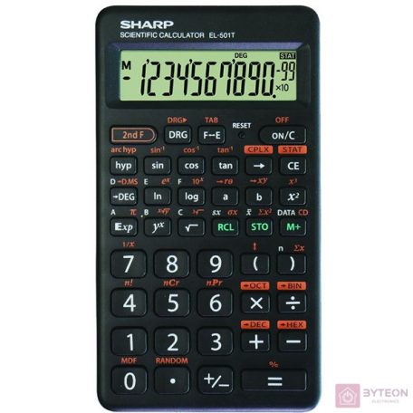 Számológép tudományos SHARP EL-501TBWH 146 funkciós 12 digit fehér
