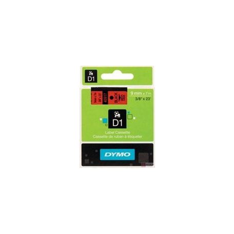 Feliratozó szalag DYMO D1 40917 9mmx7m piroson fekete