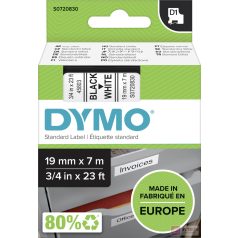 Feliratozó szalag DYMO D1 45803 19mmx7m fehéren fekete