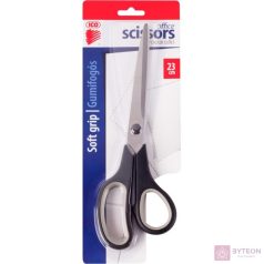 Olló irodai ICO gumifogós 23cm fekete
