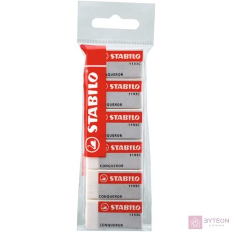 Radír STABILO Conqueror papírtokos 43x20x10mm 6 db/csomag