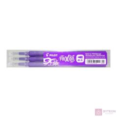   Tollbetét roller PILOT Frixion Clicker/Ball radírozható 0,25 mm lila 3 db/csomag