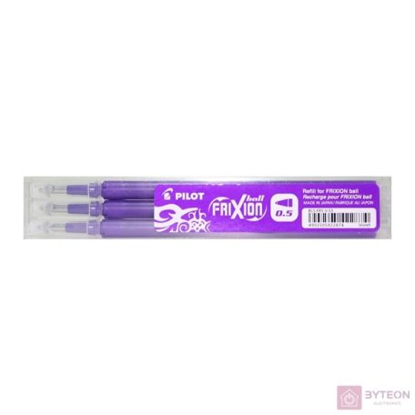 Tollbetét roller PILOT Frixion Clicker/Ball radírozható 0,25 mm lila 3 db/csomag