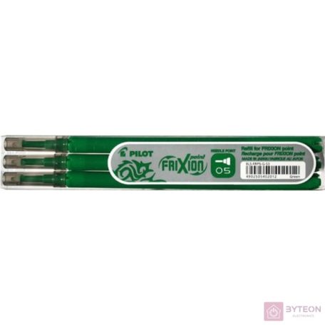 Tollbetét roller PILOT Frixion Clicker/Ball radírozható 0,25 mm zöld 3 db/csomag