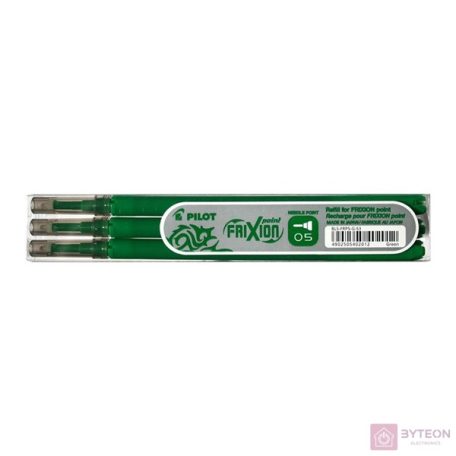 Tollbetét roller PILOT Frixion Point tűhegyű radírozható 0,25 mm zöld 3 db/csomag